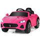 12v Kids Ride On Car Maserati Grancabrio Licensed With Remote Control& Lights Pink