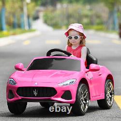 12V Kids Ride On Car Maserati GranCabrio Licensed with Remote Control& Lights Pink