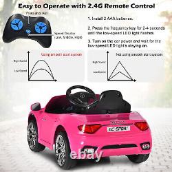 12V Kids Ride On Car Maserati GranCabrio Licensed with Remote Control& Lights Pink