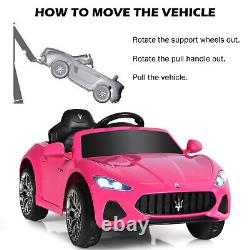 12V Kids Ride On Car Maserati GranCabrio Licensed with Remote Control& Lights Pink