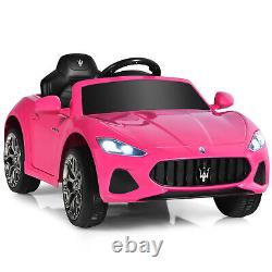 12V Kids Ride On Car Maserati GranCabrio Licensed with Remote Control& Lights Pink