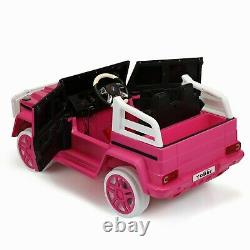 12V Kids Ride On Car SUV Cop Police Vehicle Toy With Remote Control Pink Tobbi