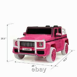 12V Kids Ride On Car SUV Cop Police Vehicle Toy With Remote Control Pink Tobbi