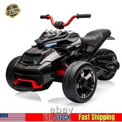 12V Kids Ride On Electric Car Toy 3 Wheeler ATV 66 LBS Car Vehicle Led Lights US