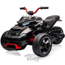 12V Kids Ride On Electric Car Toy 3 Wheeler ATV 66 LBS Car Vehicle Led Lights US