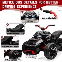 12V Kids Ride On Electric Car Toy 3 Wheeler ATV 66 LBS Car Vehicle Led Lights US