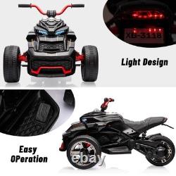 12V Kids Ride On Electric Car Toy 3 Wheeler ATV 66 LBS Car Vehicle Led Lights US