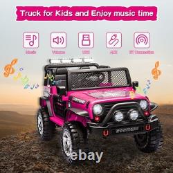 12V Kids Ride On Electric Car Truck Jeep 2 Seater Vehicle Toy withRemote Control