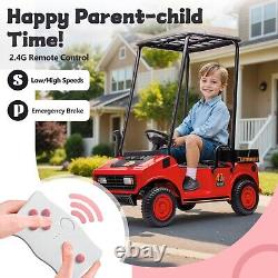 12V Kids Ride On Toy Golf Cart Electric Car Vehicle with Remote Control LED Red