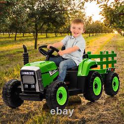 12V Kids Ride-On Tractor Vehicle Car Electric Battery-Powered with Trailer MP3