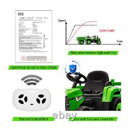 12V Kids Ride-On Tractor Vehicle Car Electric Battery-Powered with Trailer MP3