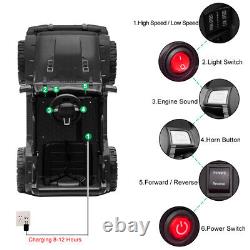 12V Kids Ride On Truck Car Electric Vehicle Remote with MP3 & LED Light Black US