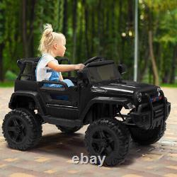 12V Kids Ride On Truck Car Electric Vehicle Remote with MP3 & LED Light Black US