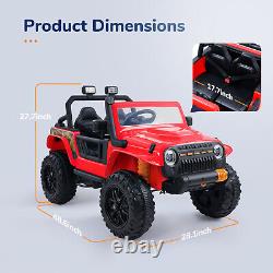 12V Kids Ride On Truck Car Toy Remote Control with Parent Seat Vehicle LED Music