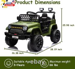 12V Kids Ride On Truck Electric Vehicle Battery Powered Car Toddlers Ride On Toy