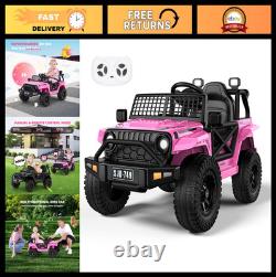 12V Kids Ride-On Truck Electric Vehicle Remote Control, 2 Speeds, LED Lights