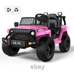 12V Kids Ride-On Truck Electric Vehicle Remote Control, 2 Speeds, LED Lights