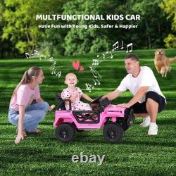 12V Kids Ride-On Truck Electric Vehicle Remote Control, 2 Speeds, LED Lights