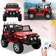 12v Kids Ride On Truck Jeep Electric Vehicle Toy Car Withremote Control Red