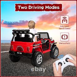 12V Kids Ride On Truck Jeep Electric Vehicle Toy Car withRemote Control Red