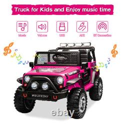 12V Kids Ride On Truck Jeep Electric Vehicle Toy Car withRemote Control Xmas Gift