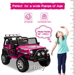 12V Kids Ride On Truck Jeep Electric Vehicle Toy Car withRemote Control Xmas Gift