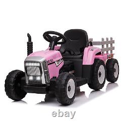 12V Kids Ride on Car Tractor Vehicle Battery Powered with Remote Control Pink New