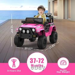 12V Kids Ride on Car Truck 2 Seater Electric Vehicle Toy With Remote & Light Rose