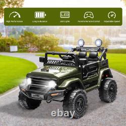 12V Kids Ride on Jeep Truck Car 2-Seater Electric Vehicle Toy 2-Way Control MP3