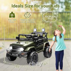 12V Kids Ride on Jeep Truck Car 2-Seater Electric Vehicle Toy 2-Way Control MP3