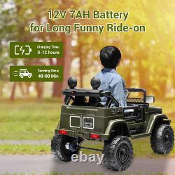 12V Kids Ride on Jeep Truck Car 2-Seater Electric Vehicle Toy 2-Way Control MP3