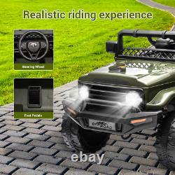 12V Kids Ride on Jeep Truck Car 2-Seater Electric Vehicle Toy 2-Way Control MP3