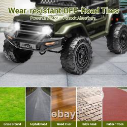 12V Kids Ride on Jeep Truck Car 2-Seater Electric Vehicle Toy 2-Way Control MP3