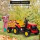 12v Kids Ride On Tractor Electric Car Vehicle Toy With Trailer Remote Control Red