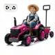 12v Kids Ride On Tractor Electric Car Vehicle Toy With Trailer Remote Mp3 Led