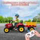 12v Kids Ride On Tractor With Trailer Remote Control 3-gear-shift Car Vehicle Toys