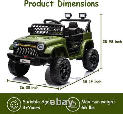 12V Kids Ride on Truck Electric Vehicle Battery Powered Car Toddlers Ride on Toy