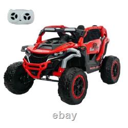 12V Kids Truck Car Electric Car Vehicles withRemote Control, 2 Seater & Flashlights
