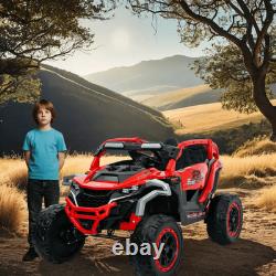 12V Kids Truck Car Electric Car Vehicles withRemote Control, 2 Seater & Flashlights