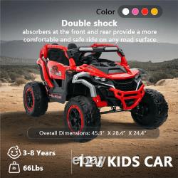 12V Kids Truck Car Electric Car Vehicles withRemote Control, 2 Seater & Flashlights