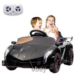 12V Licensed Lamborghini Kids Ride On Toy Car 2-Seater Electrical Vehicle Black