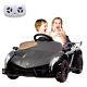 12v Licensed Lamborghini Kids Ride On Toy Car 2-seater Electrical Vehicle Black