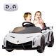 12v Licensed Lamborghini Kids Ride On Toy Car 2-seater Electrical Vehicle White