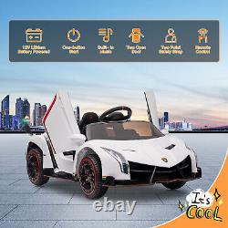12V Licensed Lamborghini Kids Ride On Toy Car 2-Seater Electrical Vehicle White