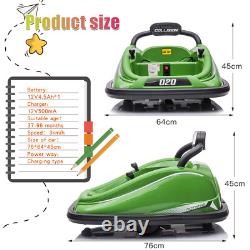 12V Ride On Bumper Car for Kids Toddlers Electric Vehicle Toy with Remote Control