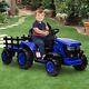 12v Ride On Car Tractor Withtrailer Kids Ride On Toy Car Electric Vehicle Remote