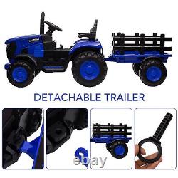 12V Ride On Car Tractor withTrailer Kids Ride on Toy Car Electric Vehicle Remote