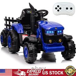 12V Ride On Car Tractor withTrailer Kids Ride on Toy Car Electric Vehicle Remote