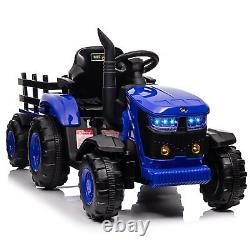 12V Ride On Car Tractor withTrailer Kids Ride on Toy Car Electric Vehicle Remote