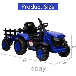 12V Ride On Car Tractor withTrailer Kids Ride on Toy Car Electric Vehicle Remote